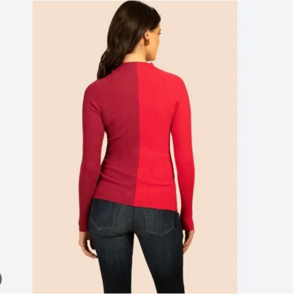 Trina Turk Women's | Seema Two-Toned Long-Sleeve Sweater | Trina Turk Size XL - Picture 3 of 9